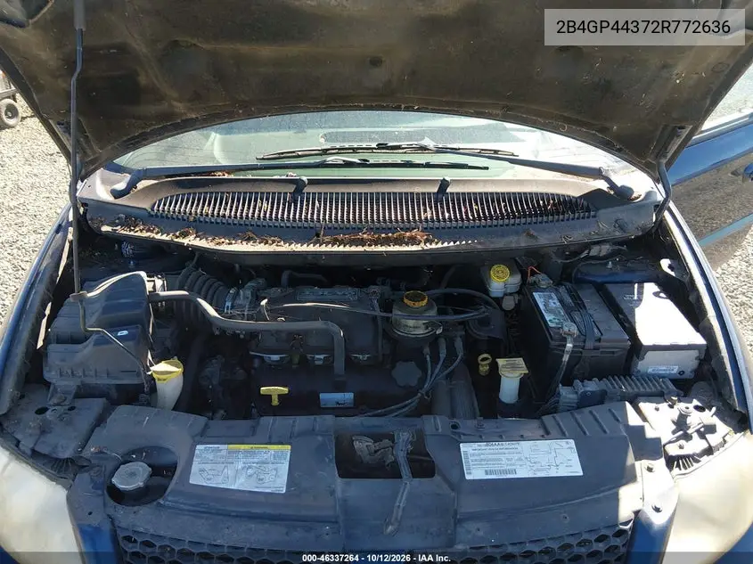 2002 DODGE CARAVAN VIN 2B4GP44372R772636 — фото 10