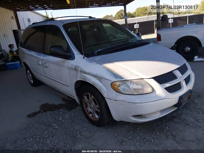 DODGE CARAVAN 2003, VIN 2D4GP74L03R130817