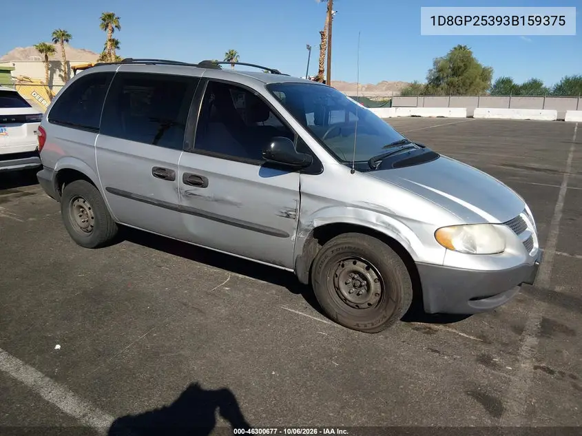 DODGE CARAVAN 2003, VIN 1D8GP25393B159375