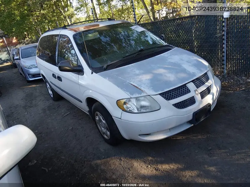 DODGE CARAVAN 2003, VIN 1D4GP24393B238824