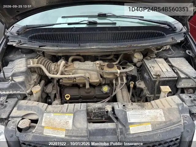 2004 DODGE CARAVAN VIN 1D4GP24R54B560351 — фото 10