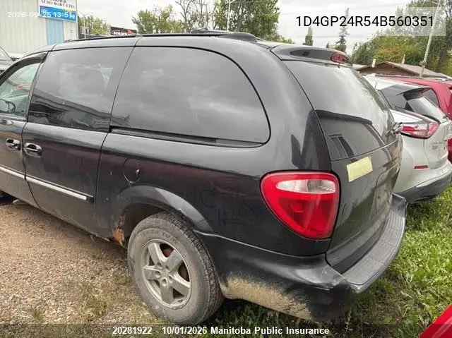 2004 DODGE CARAVAN VIN 1D4GP24R54B560351 — фото 3