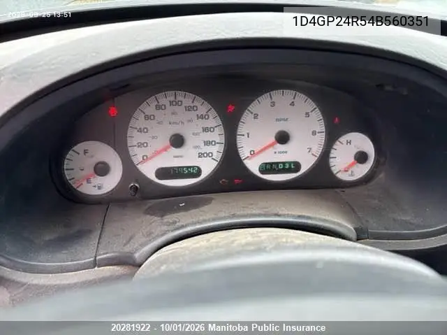 2004 DODGE CARAVAN VIN 1D4GP24R54B560351 — фото 7