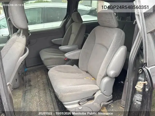 2004 DODGE CARAVAN VIN 1D4GP24R54B560351 — фото 8