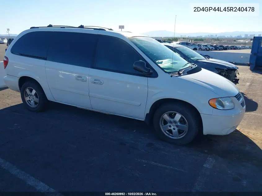 DODGE CARAVAN 2005, VIN 2D4GP44L45R240478