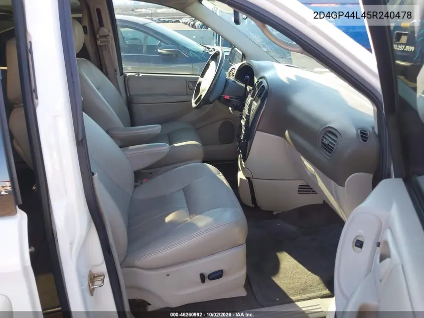 2005 DODGE CARAVAN VIN 2D4GP44L45R240478 — фото 5