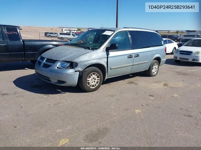 2005 DODGE CARAVAN VIN 1D4GP24R25B293641 — фото 2