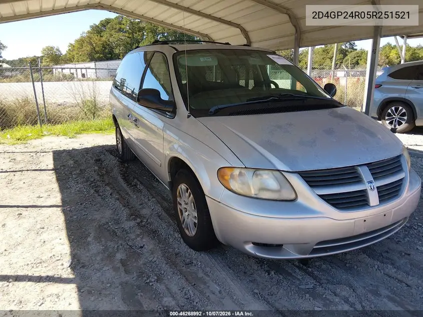 DODGE CARAVAN 2005, VIN 2D4GP24R05R251521