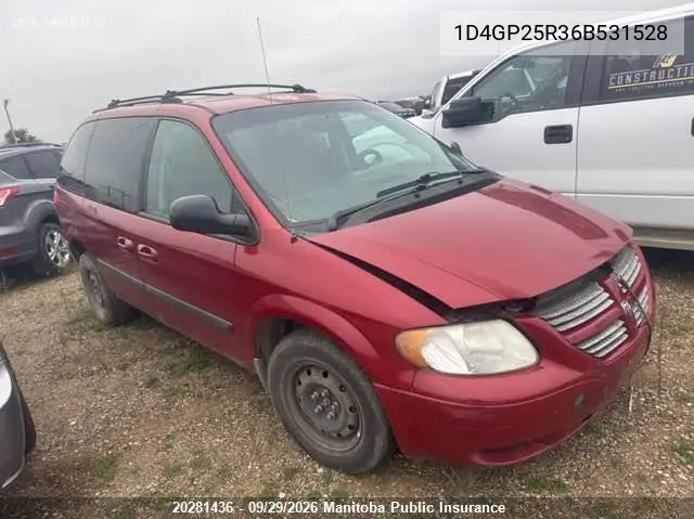 DODGE CARAVAN 2006, VIN 1D4GP25R36B531528