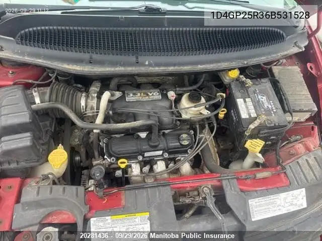 2006 DODGE CARAVAN VIN 1D4GP25R36B531528 — фото 11