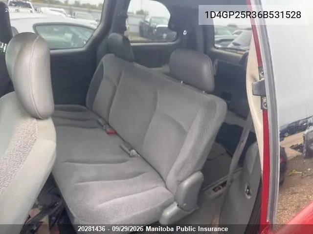 2006 DODGE CARAVAN VIN 1D4GP25R36B531528 — фото 8