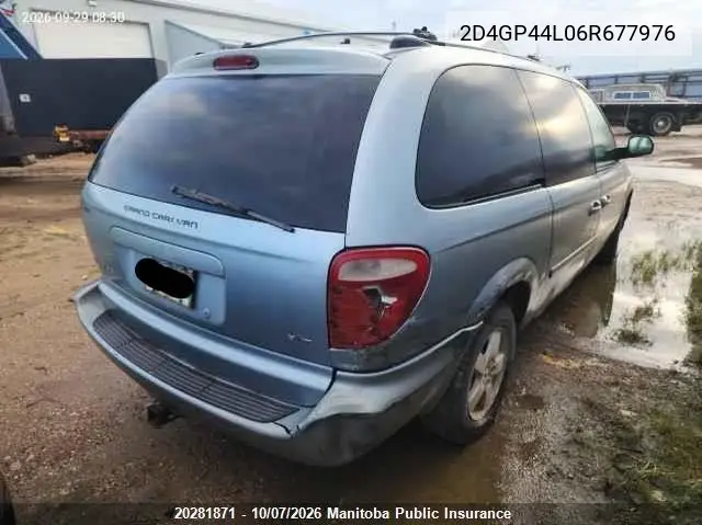 2006 DODGE CARAVAN VIN 2D4GP44L06R677976 — фото 4