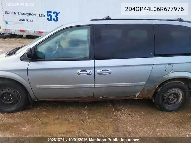 2006 DODGE CARAVAN VIN 2D4GP44L06R677976 — фото 6