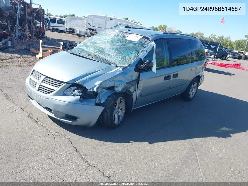 2006 DODGE CARAVAN VIN 1D4GP24R96B614687 — фото 2