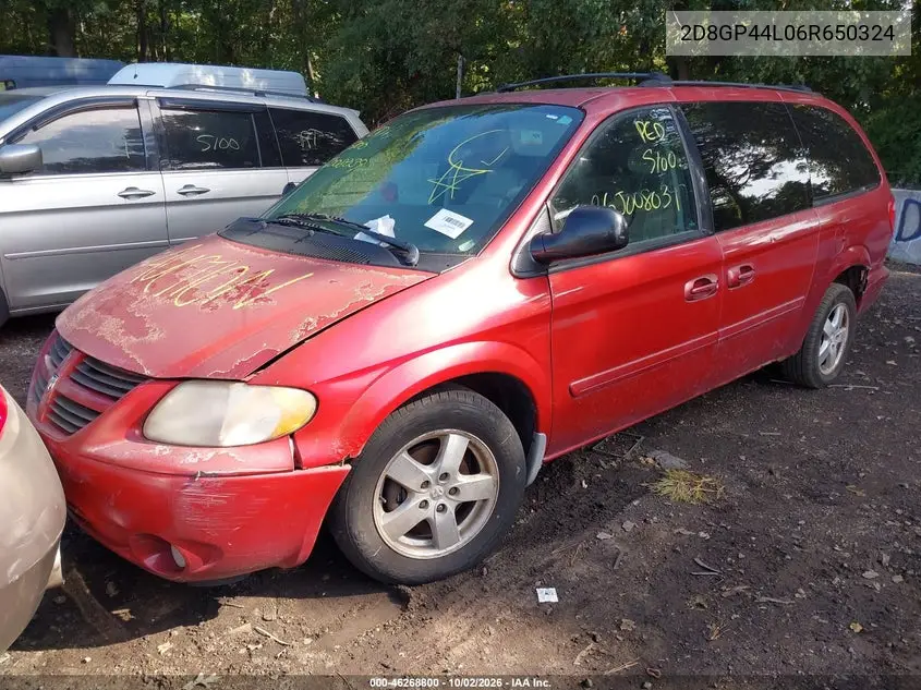 2006 DODGE CARAVAN VIN 2D8GP44L06R650324 — фото 2