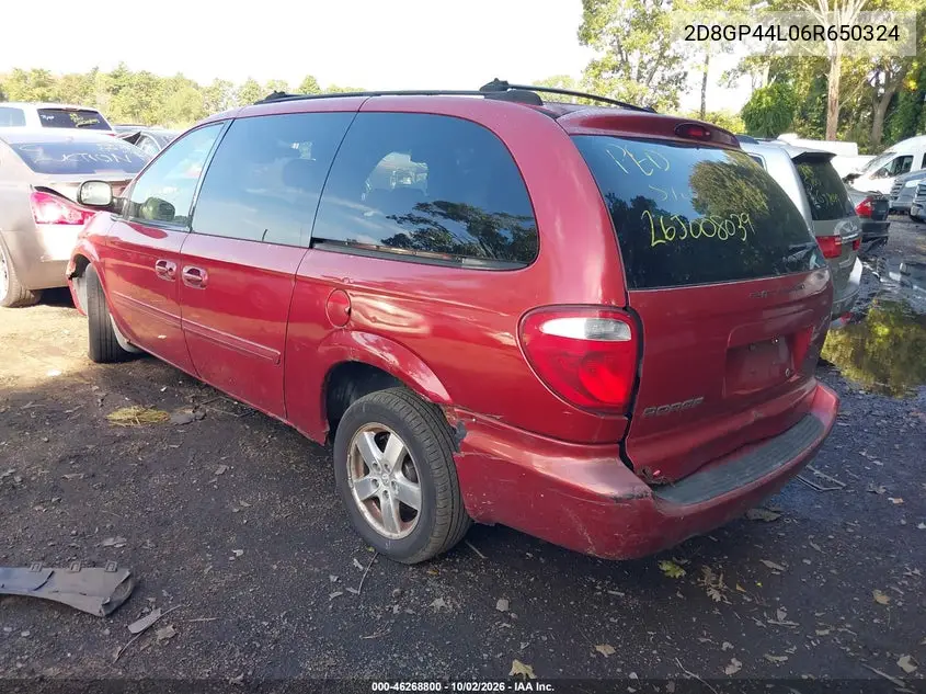 2006 DODGE CARAVAN VIN 2D8GP44L06R650324 — фото 3
