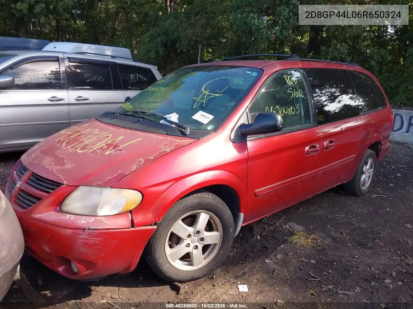 2006 DODGE CARAVAN VIN 2D8GP44L06R650324 — фото 6