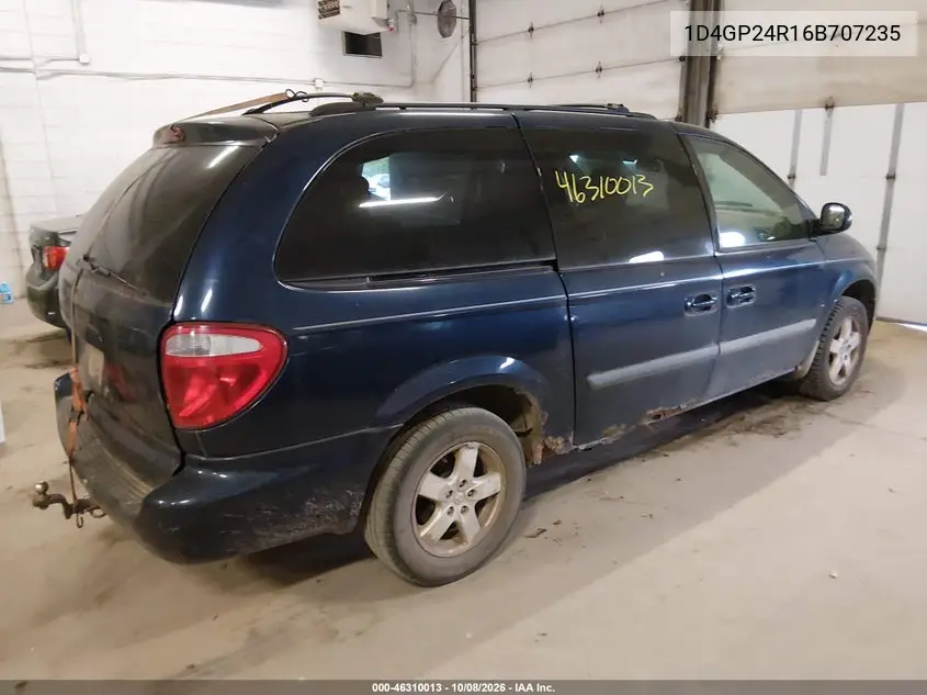 2006 DODGE CARAVAN VIN 1D4GP24R16B707235 — фото 4