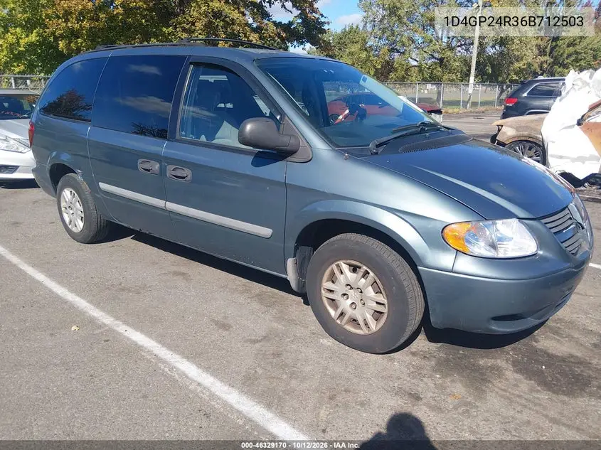 DODGE CARAVAN 2006, VIN 1D4GP24R36B712503