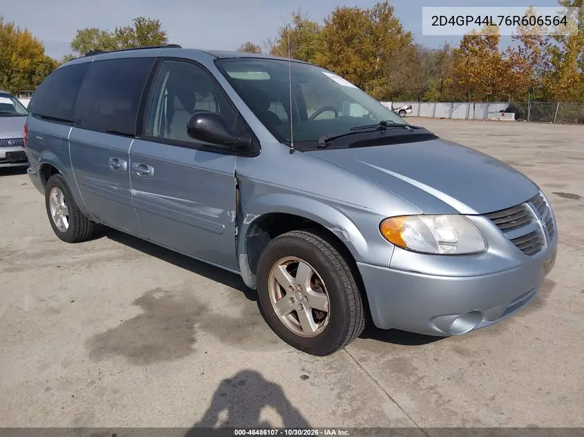 DODGE CARAVAN 2006, VIN 2D4GP44L76R606564