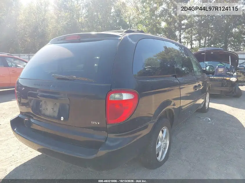 2007 DODGE CARAVAN VIN 2D4GP44L97R124115 — фото 4