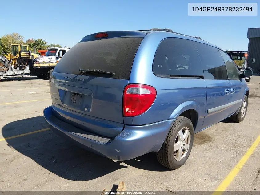 2007 DODGE CARAVAN VIN 1D4GP24R37B232494 — фото 4