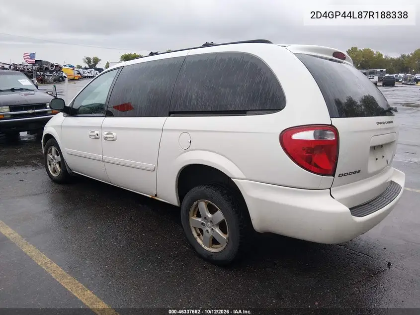 2007 DODGE CARAVAN VIN 2D4GP44L87R188338 — фото 3