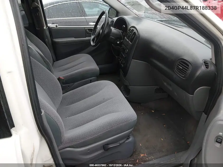 2007 DODGE CARAVAN VIN 2D4GP44L87R188338 — фото 5