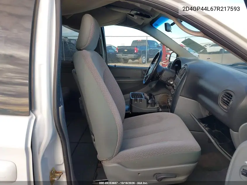 2007 DODGE CARAVAN VIN 2D4GP44L67R217593 — фото 5