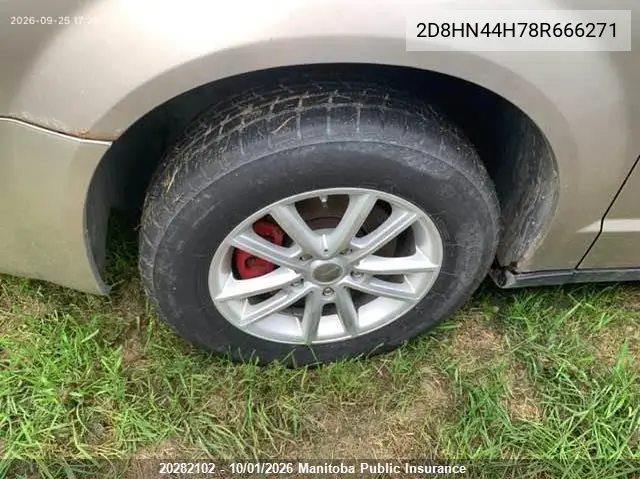 2008 DODGE CARAVAN VIN 2D8HN44H78R666271 — фото 12