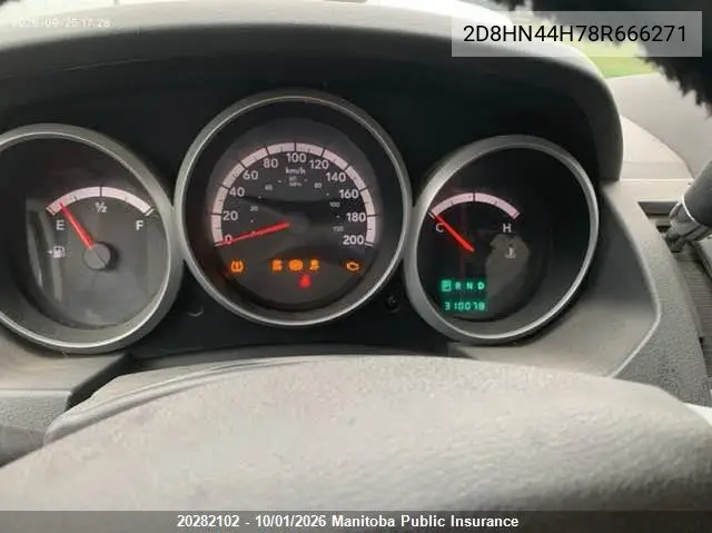 2008 DODGE CARAVAN VIN 2D8HN44H78R666271 — фото 7