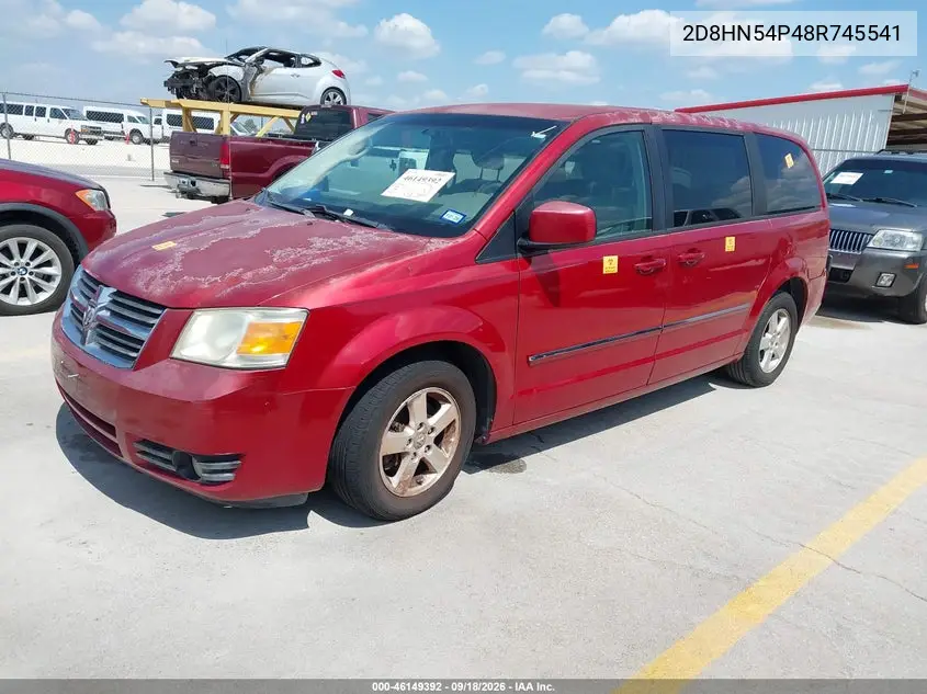 2008 DODGE CARAVAN VIN 2D8HN54P48R745541 — фото 2