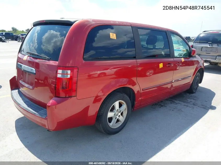 2008 DODGE CARAVAN VIN 2D8HN54P48R745541 — фото 4