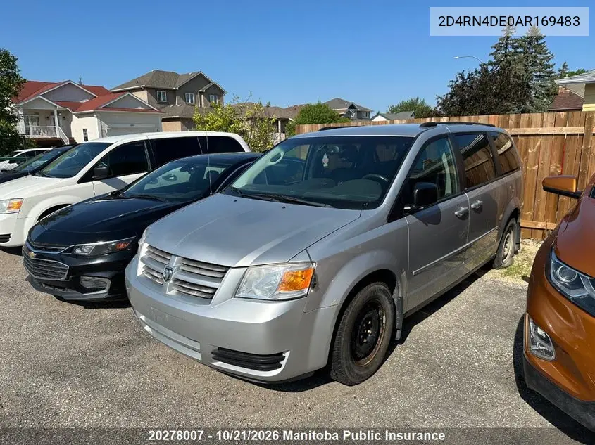 DODGE CARAVAN 2010, VIN 2D4RN4DE0AR169483