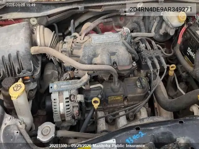 2010 DODGE CARAVAN VIN 2D4RN4DE9AR349271 — фото 10