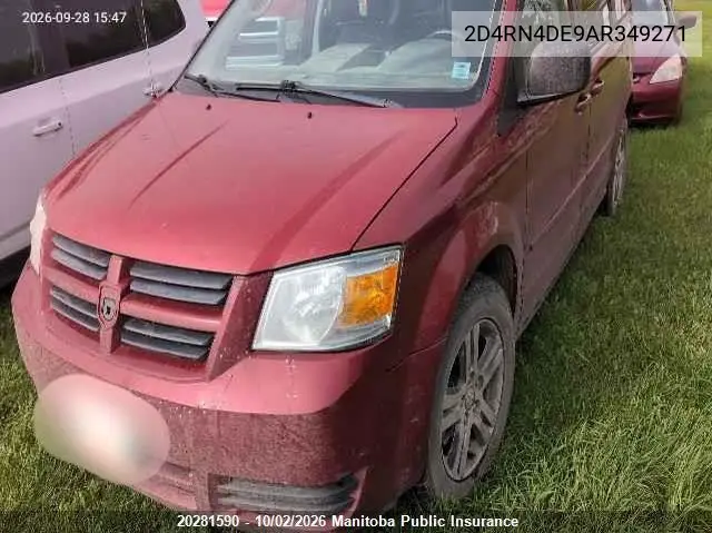 2010 DODGE CARAVAN VIN 2D4RN4DE9AR349271 — фото 2