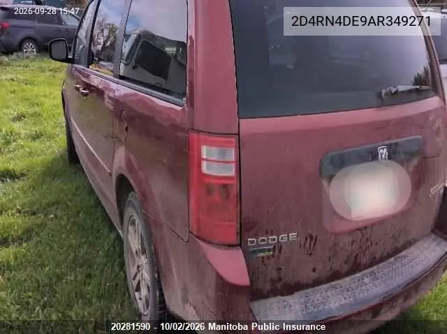 2010 DODGE CARAVAN VIN 2D4RN4DE9AR349271 — фото 3
