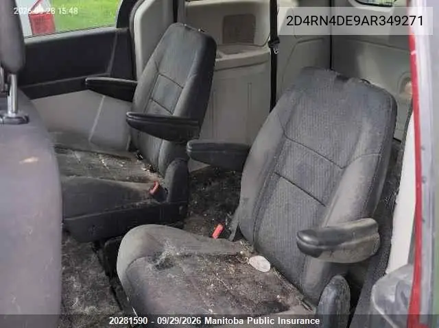 2010 DODGE CARAVAN VIN 2D4RN4DE9AR349271 — фото 8