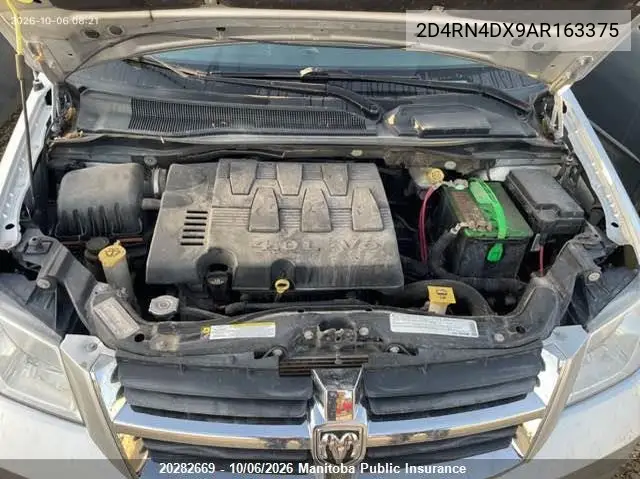 2010 DODGE CARAVAN VIN 2D4RN4DX9AR163375 — фото 10