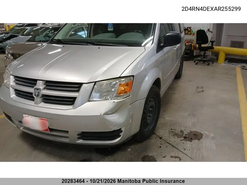 2010 DODGE CARAVAN VIN 2D4RN4DEXAR255299 — фото 2