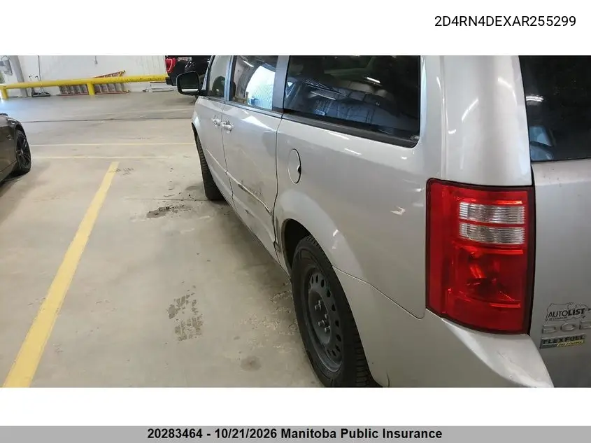 2010 DODGE CARAVAN VIN 2D4RN4DEXAR255299 — фото 4