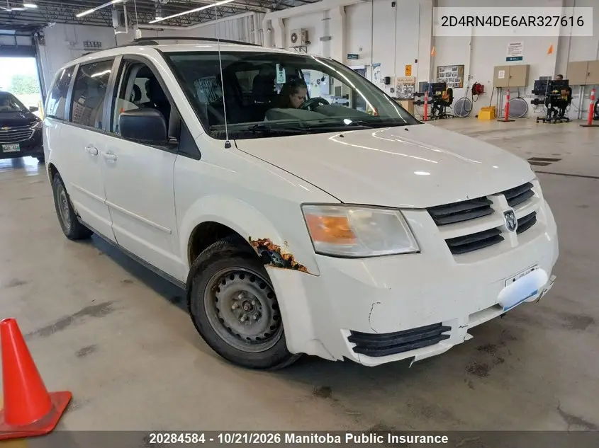 DODGE CARAVAN 2010, VIN 2D4RN4DE6AR327616