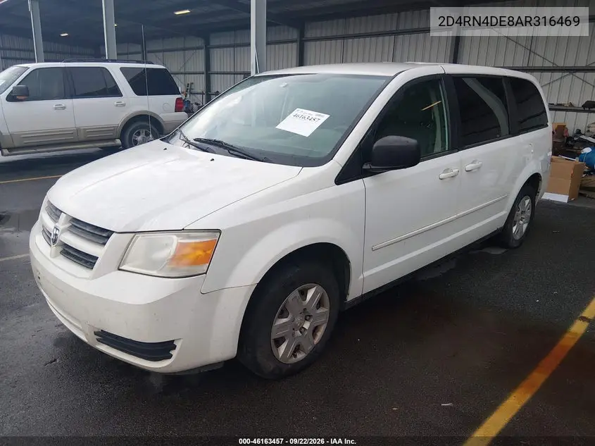 2010 DODGE CARAVAN VIN 2D4RN4DE8AR316469 — фото 2