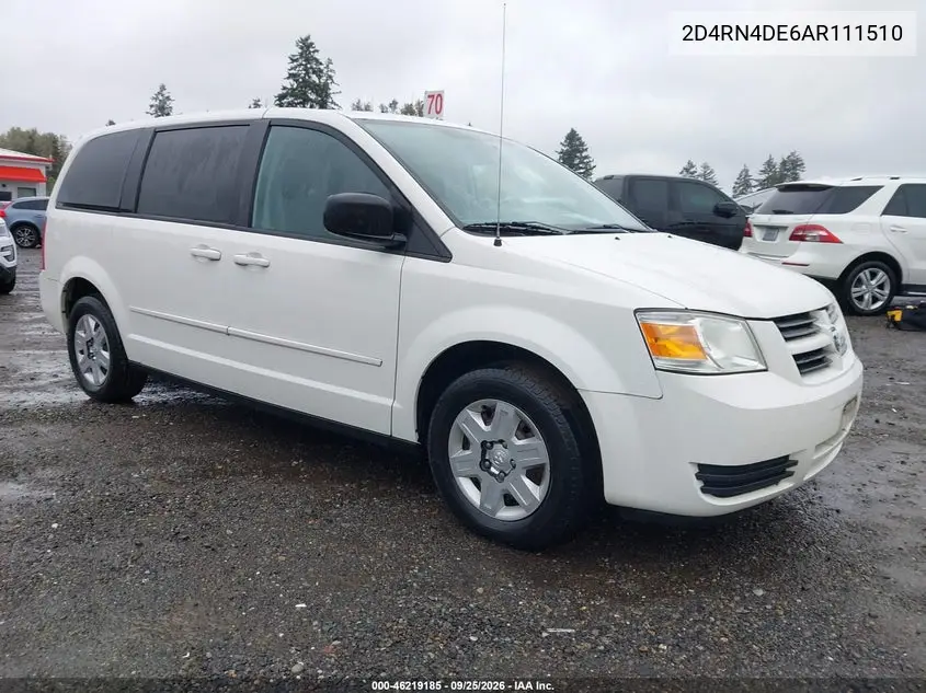 DODGE CARAVAN 2010, VIN 2D4RN4DE6AR111510