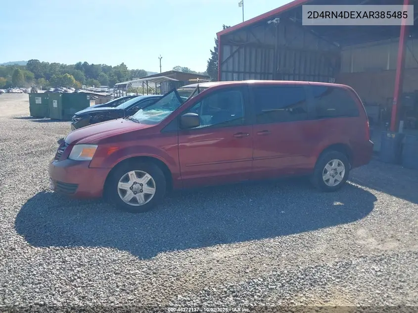2010 DODGE CARAVAN VIN 2D4RN4DEXAR385485 — фото 2