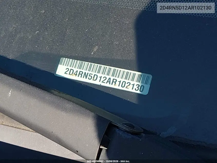 2010 DODGE CARAVAN VIN 2D4RN5D12AR102130 — фото 9