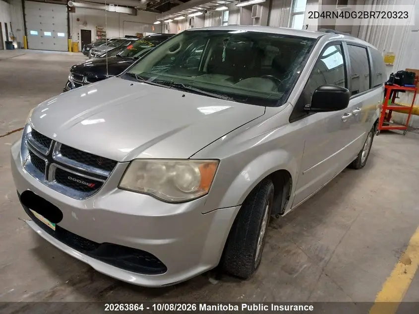 2011 DODGE CARAVAN VIN 2D4RN4DG2BR720323 — фото 2