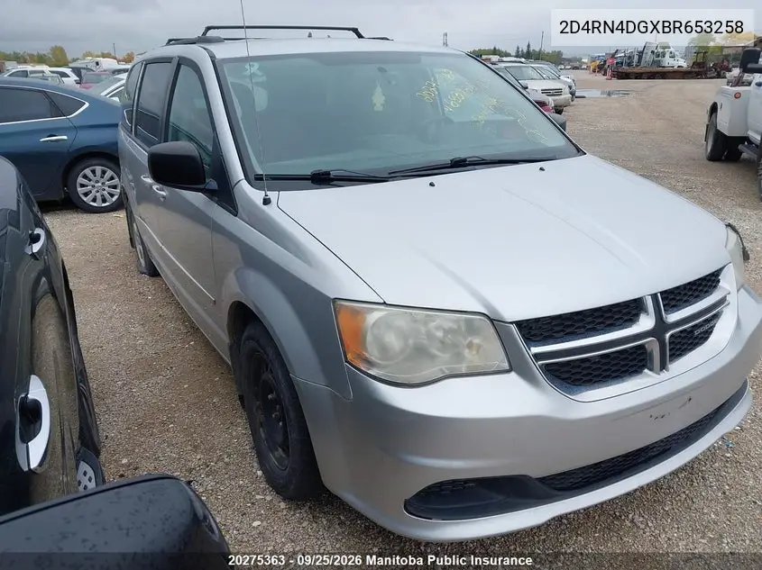 DODGE CARAVAN 2011, VIN 2D4RN4DGXBR653258