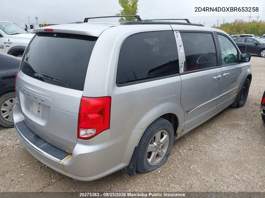 2011 DODGE CARAVAN VIN 2D4RN4DGXBR653258 — фото 4
