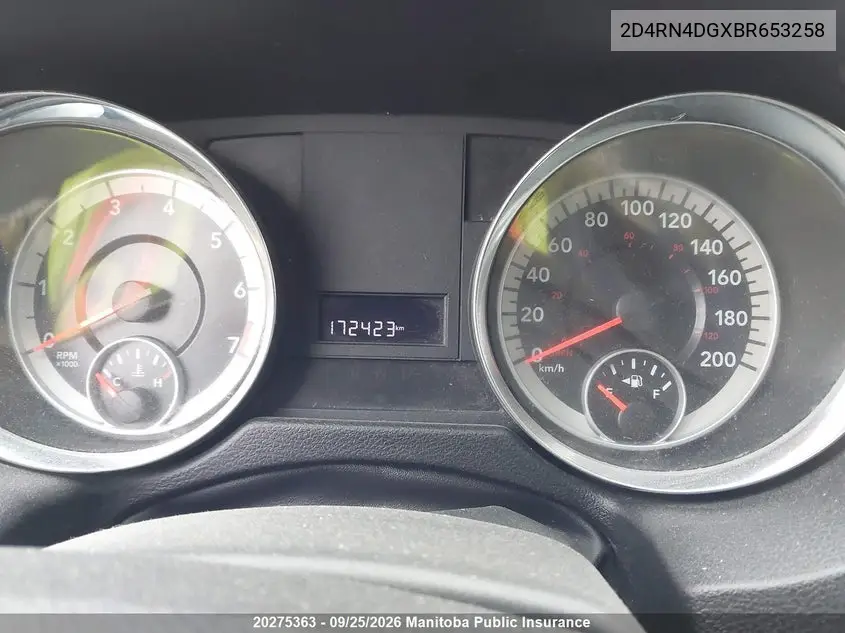 2011 DODGE CARAVAN VIN 2D4RN4DGXBR653258 — фото 6